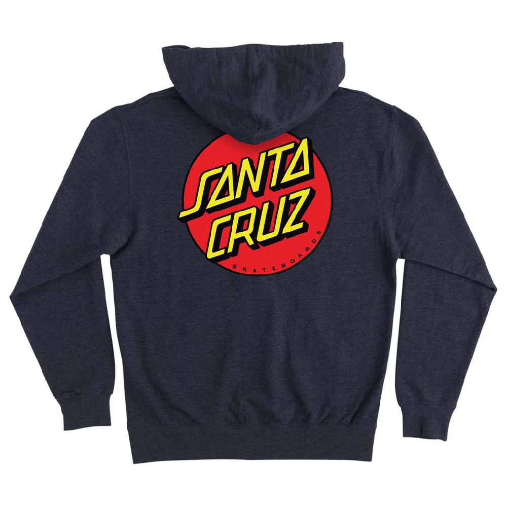 Santa Cruz Skateboards Classic Dot Mens Santa Cruz Zip Hoodie