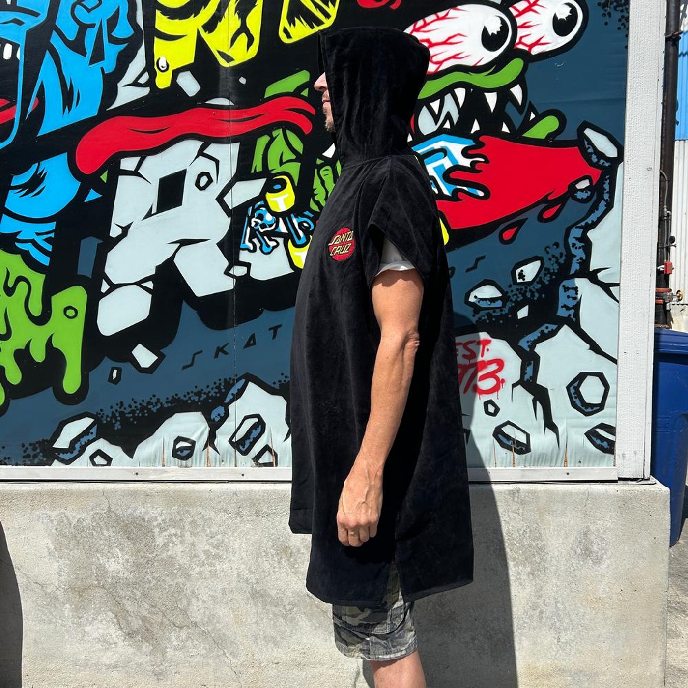Santa Cruz Skateboards Classic Dot Santa Cruz Hooded Towel Poncho