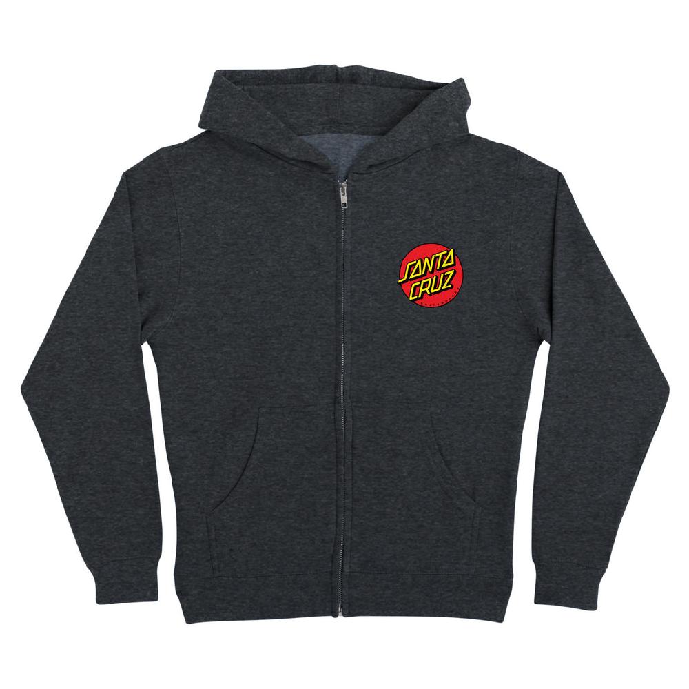 Santa Cruz Skateboards Classic Dot Santa Cruz Youth Zip Hoodie