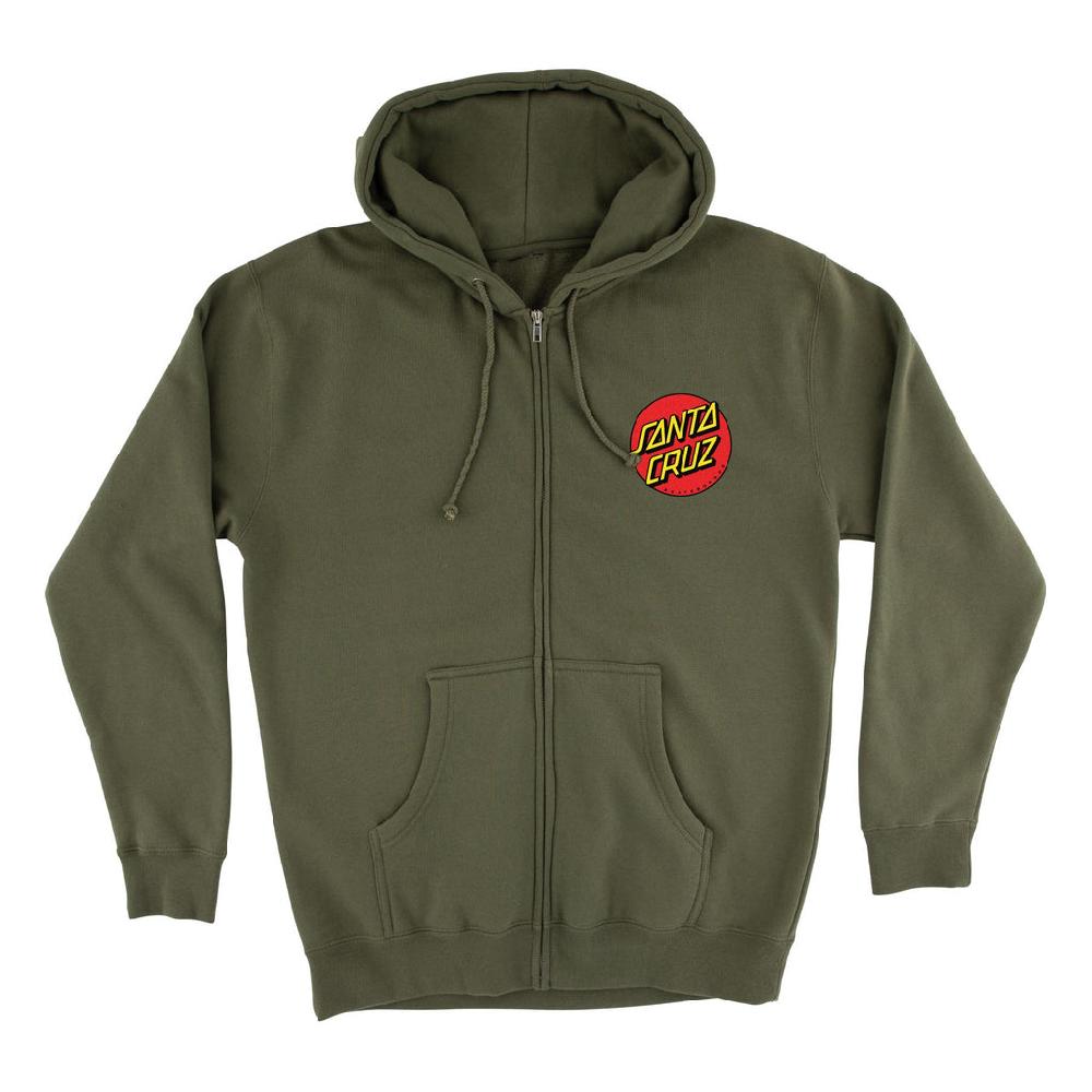 Santa Cruz Skateboards Classic Dot Womens Santa Cruz Zip Hoodie