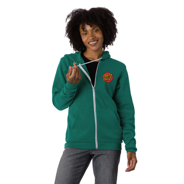 santa cruz skateboards Classic Dot Womens Santa Cruz Zip Hoodie
