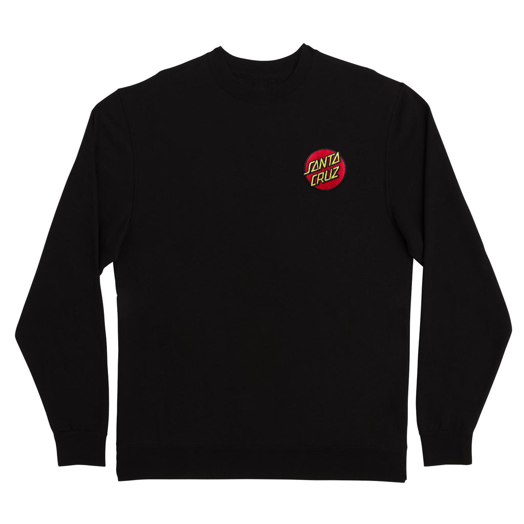 Santa Cruz Skateboards Cruz Embroidered Mens Santa Cruz Crew Neck Sweatshirt