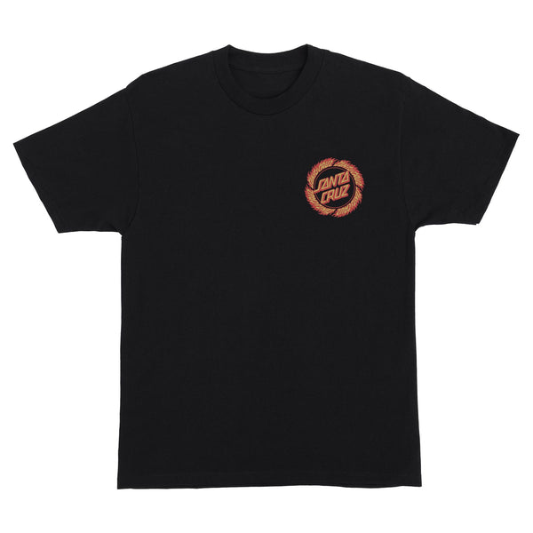 santa cruz skateboards Flame Ringed Dot Mens Santa Cruz T-Shirt