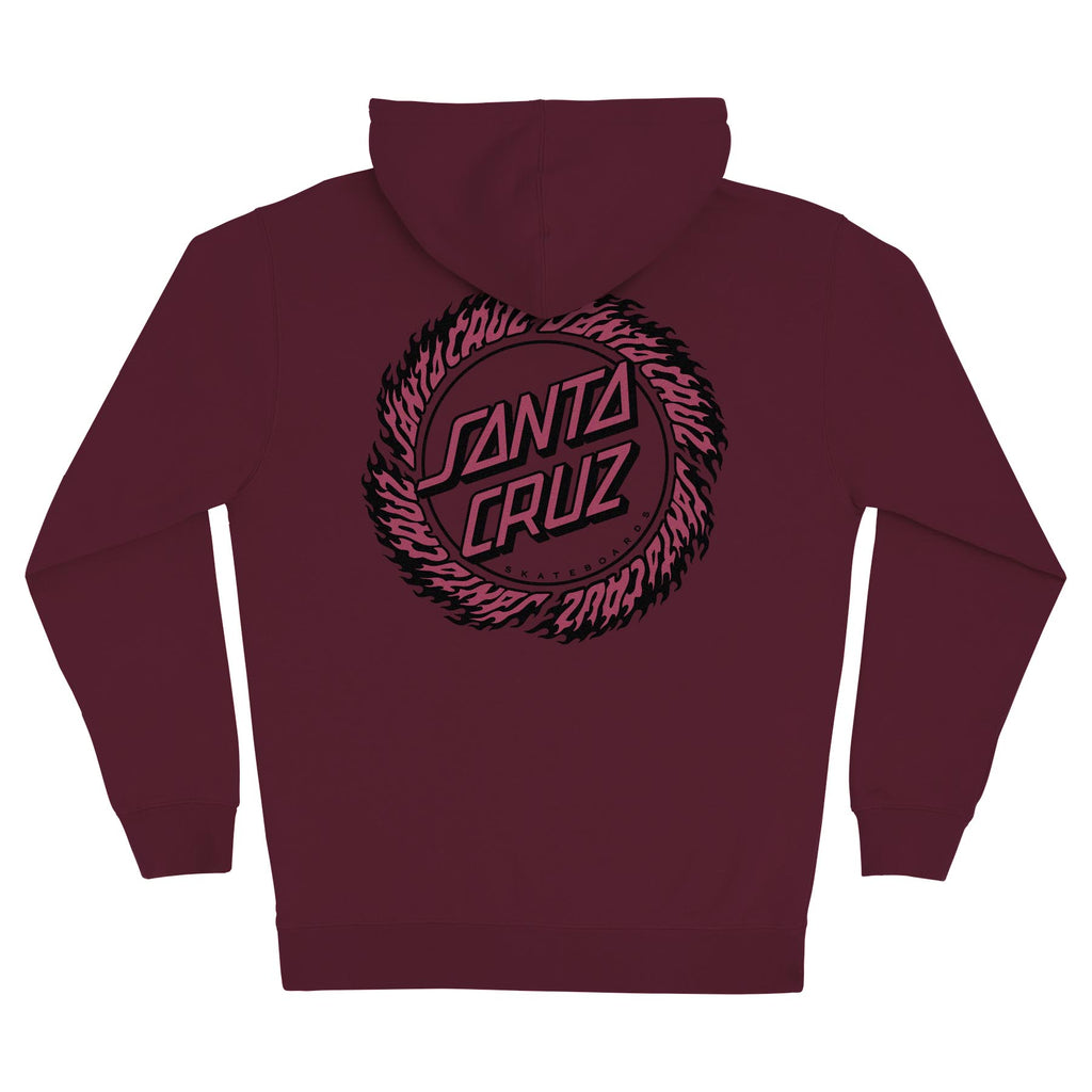 Santa Cruz Skateboards Flame Ringed Dot Mens Santa Cruz Zip Hoodie