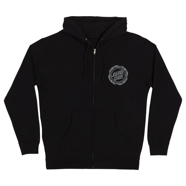 santa cruz skateboards Flame Ringed Dot Mens Santa Cruz Zip Hoodie
