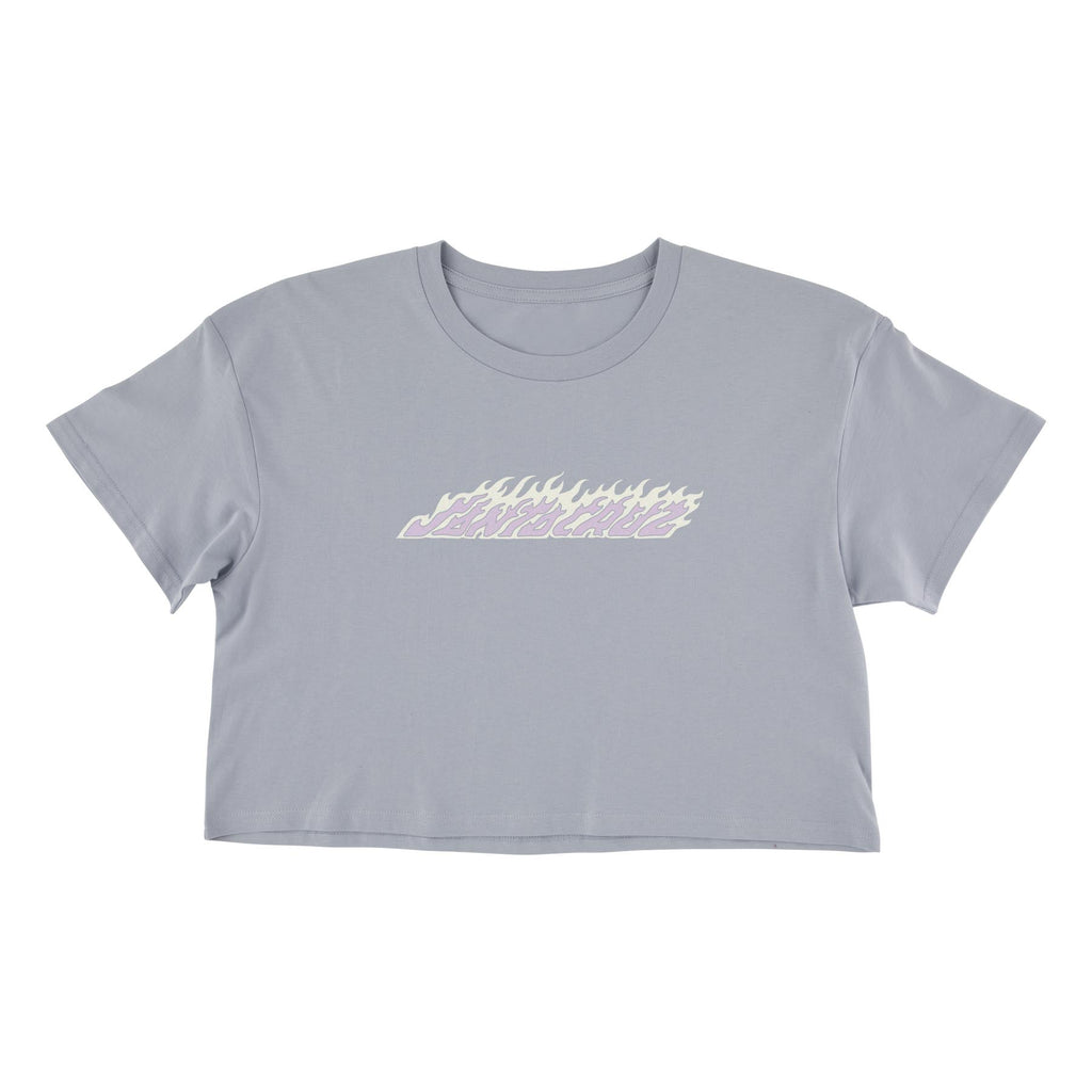 Santa Cruz Skateboards Flame Strip Womens Santa Cruz Crop T-Shirt