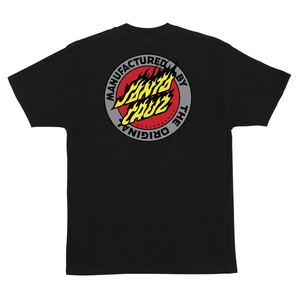 Santa Cruz Skateboards Flamed MFG Dot Mens Santa Cruz T-Shirt