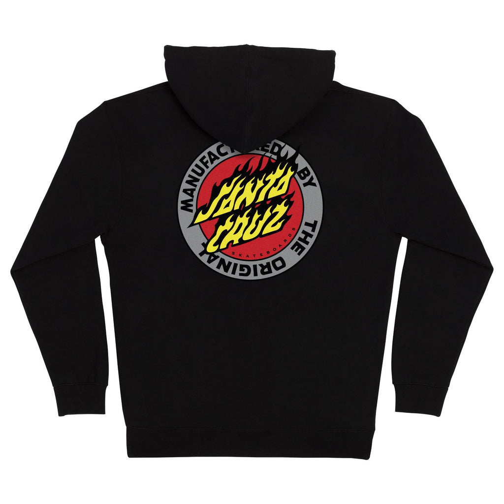 Santa Cruz Skateboards Flamed MFG Dot Mens Santa Cruz Zip Hoodie