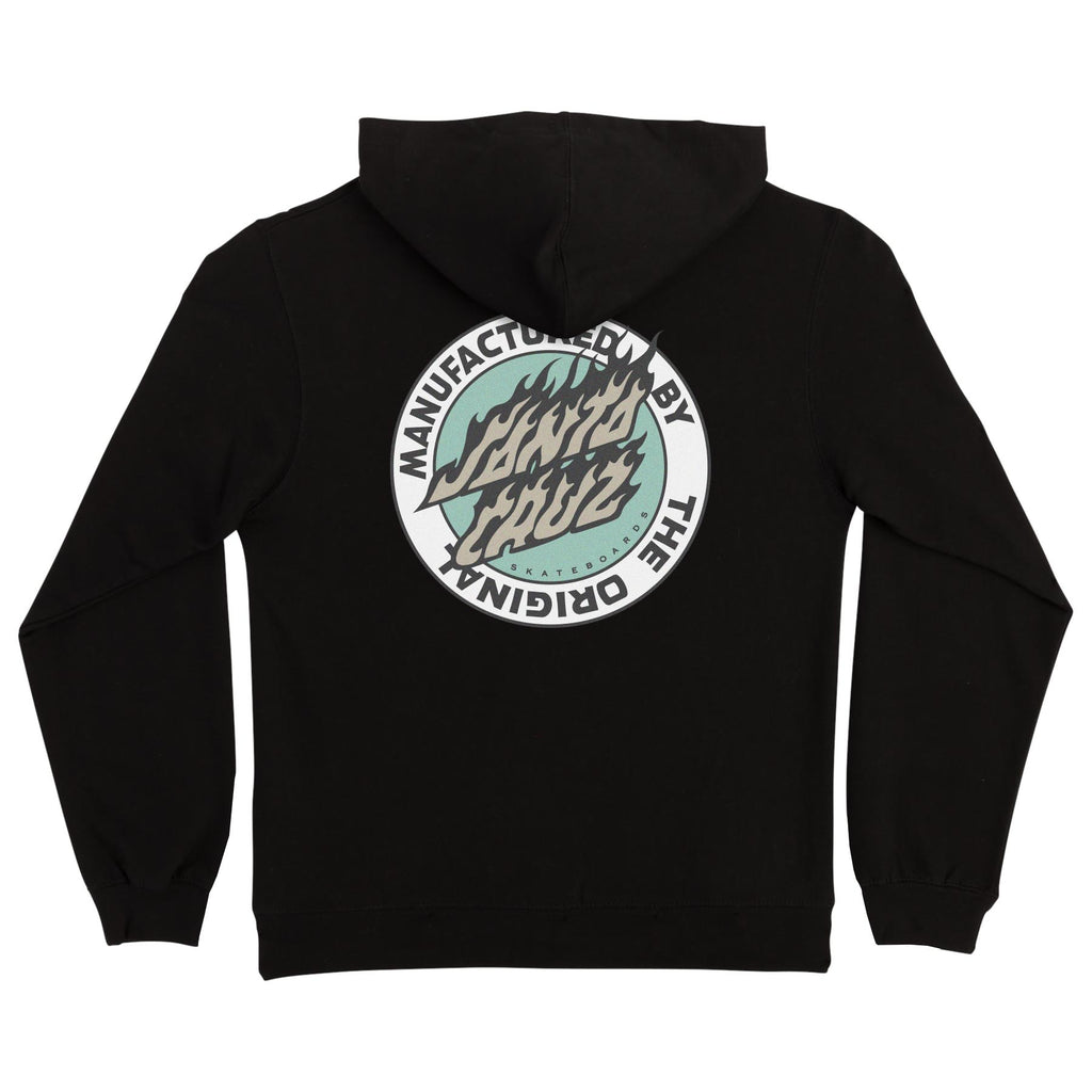 Santa Cruz Skateboards Flamed MFG Dot Santa Cruz Youth Zip Hoodie