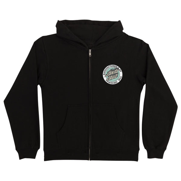 santa cruz skateboards Flamed MFG Dot Santa Cruz Youth Zip Hoodie