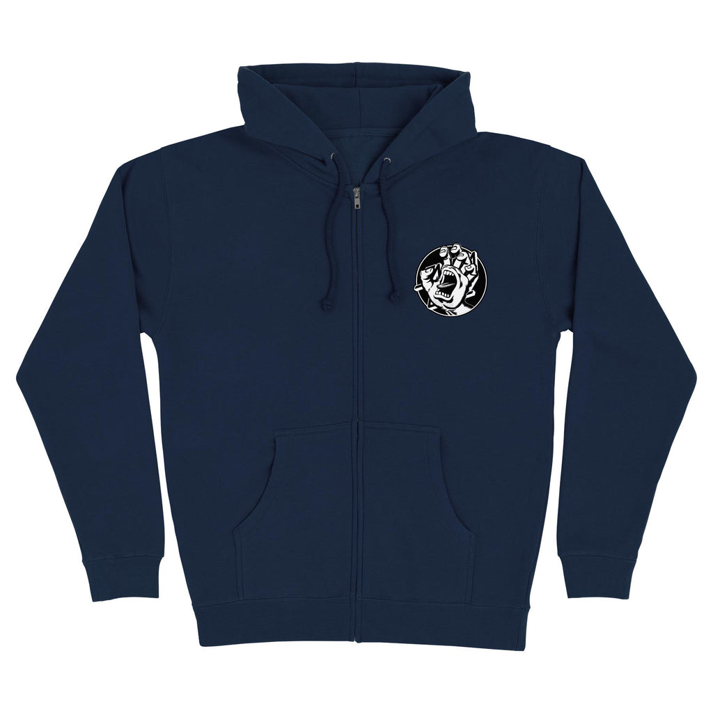 Santa Cruz Skateboards Hand Dot Mens Santa Cruz Zip Hoodie