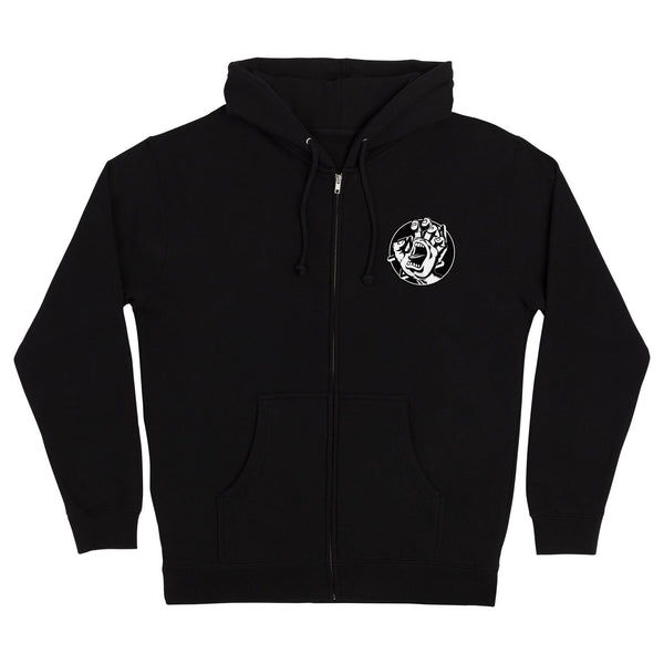 santa cruz skateboards Hand Dot Mens Santa Cruz Zip Hoodie