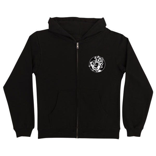 santa cruz skateboards Hand Dot Santa Cruz Youth Zip Hoodie
