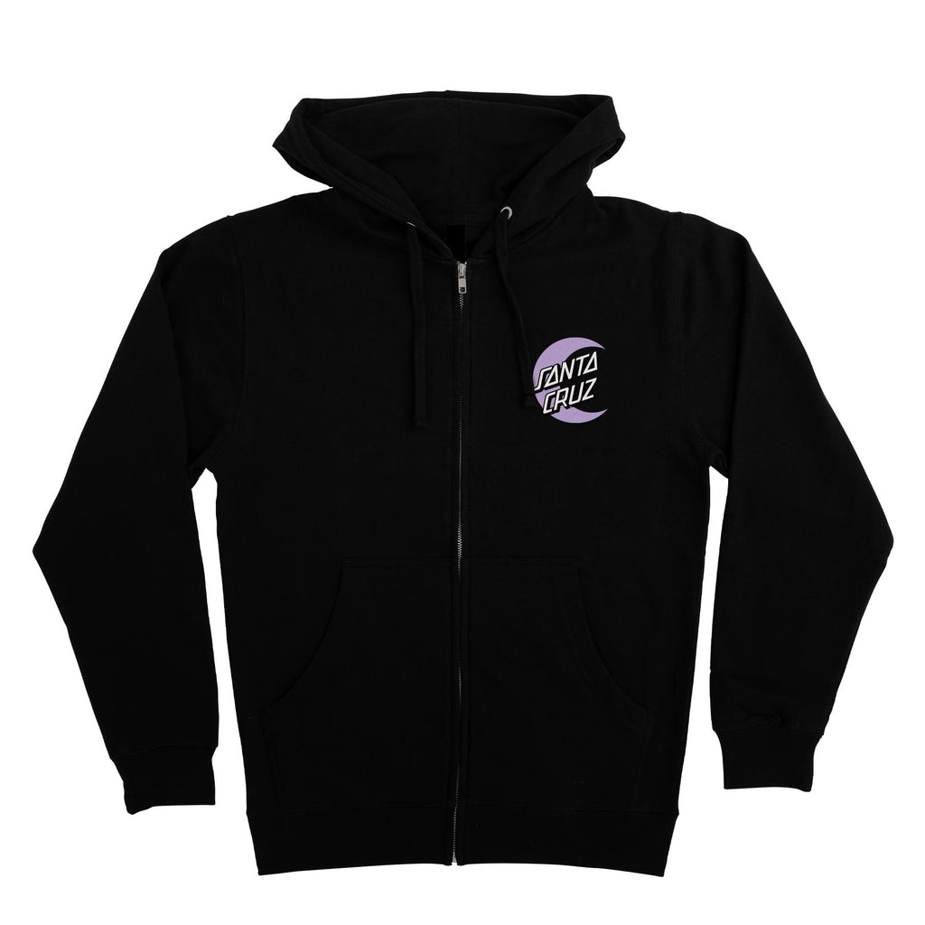 Santa Cruz Skateboards Moon Dot Womens Santa Cruz Zip Hoodie