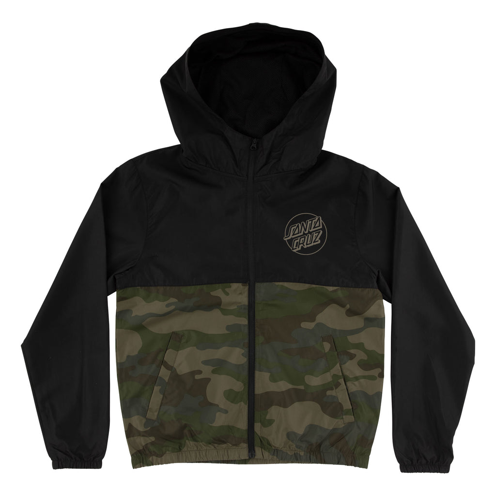 Santa Cruz Skateboards Opus Dot Santa Cruz Youth Hooded Windbreaker Jacket