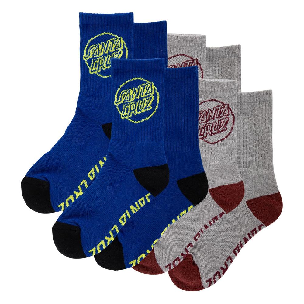 Santa Cruz Skateboards Opus Strip Youth Santa Cruz Socks X4 Pairs