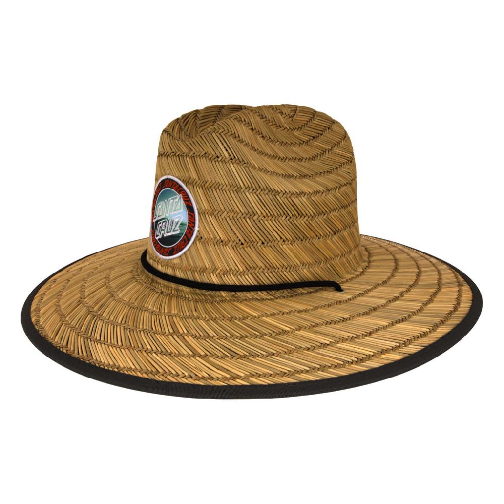 Santa Cruz Skateboards Ringed Homebreak Santa Cruz Straw Sun Hat