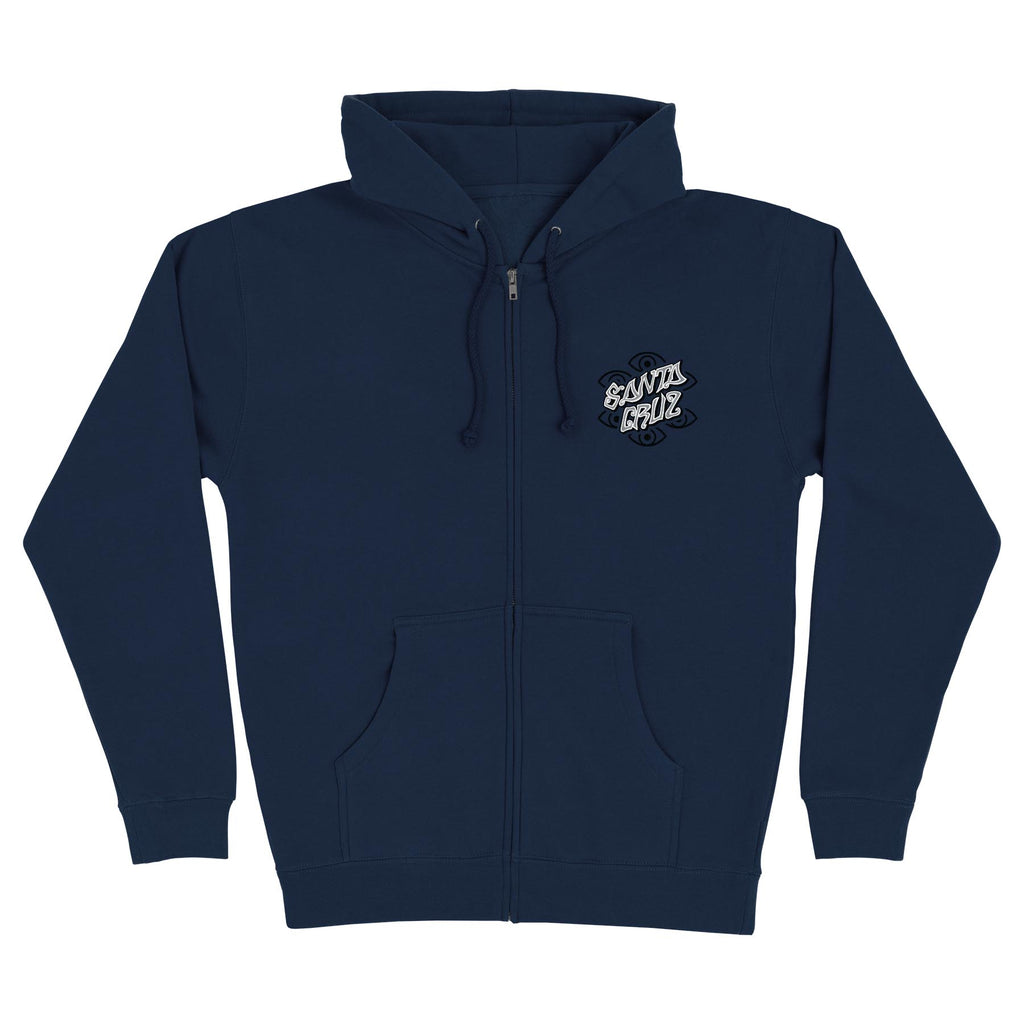 Santa Cruz Skateboards Salba Eyes Mens Santa Cruz Zip Hoodie