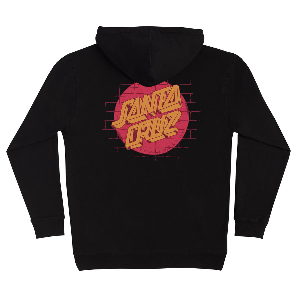 Santa Cruz Skateboards Scrawl Brick Dot Mens Santa Cruz Hoodie