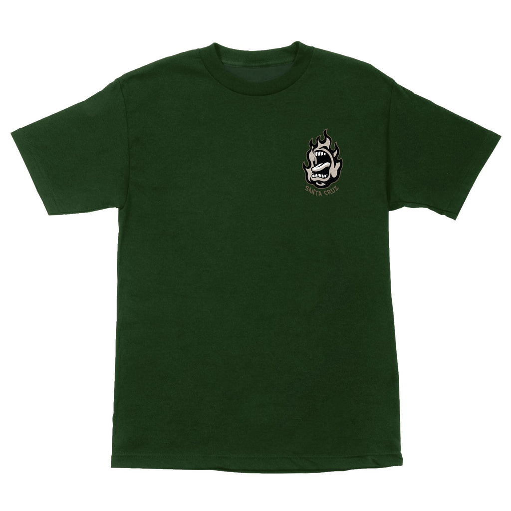 Santa Cruz Skateboards Screaming Fire Oval Mens Santa Cruz T-Shirt