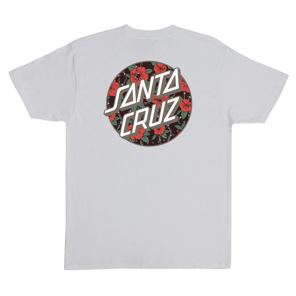 Santa Cruz Skateboards Screaming Hibiscus Dot Mens Santa Cruz T-Shirt