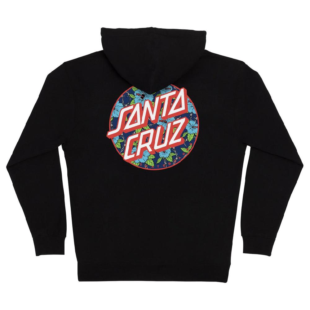 Santa Cruz Skateboards Screaming Hibiscus Dot Mens Santa Cruz Zip Hoodie