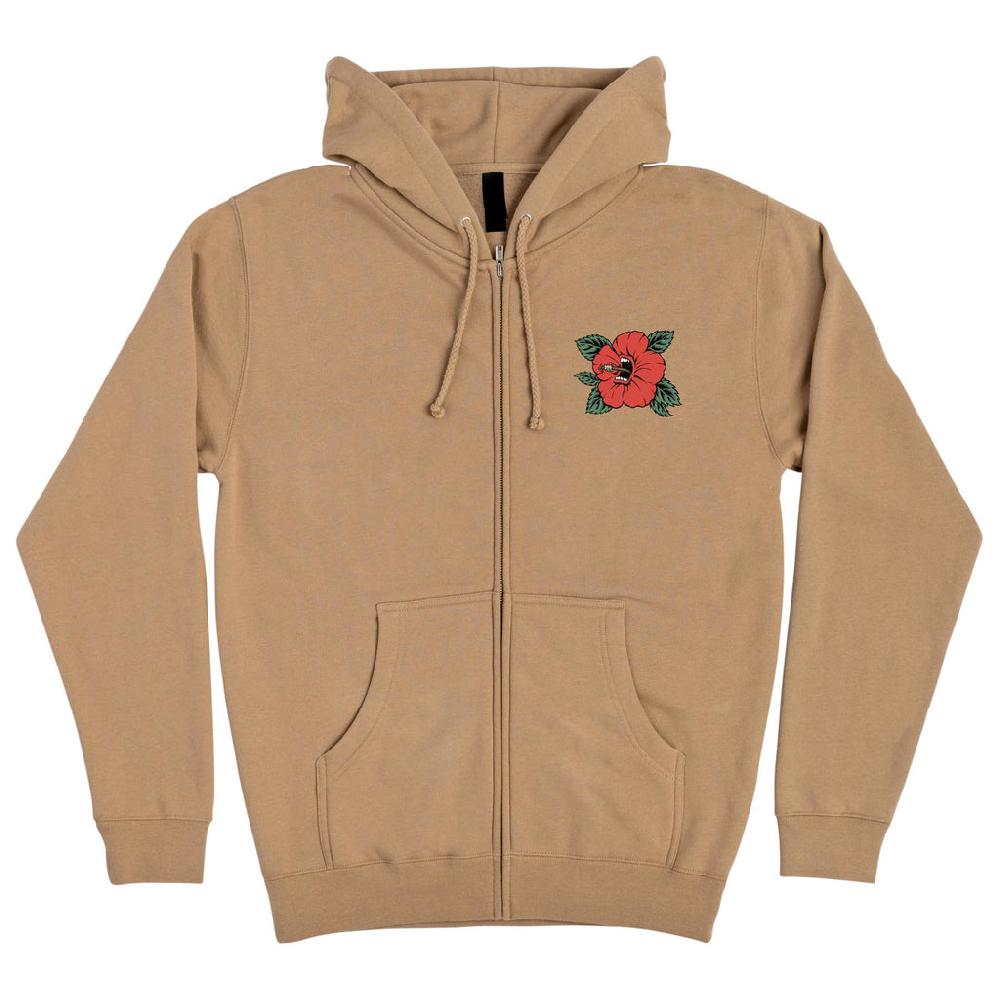 Santa Cruz Skateboards Screaming Hibiscus Dot Mens Santa Cruz Zip Hoodie