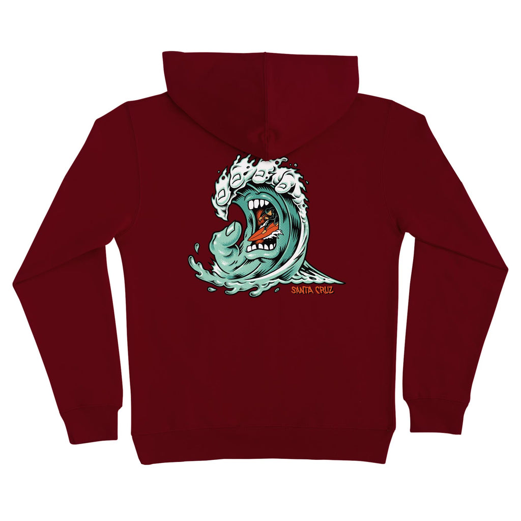 Santa Cruz Skateboards Screaming Wave Youth Santa Cruz Pullover Hoodie