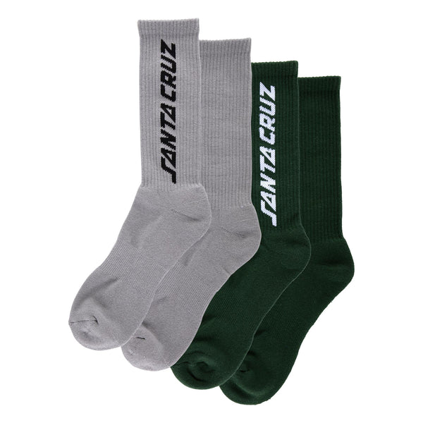 santa cruz skateboards Solid Strip Mens Santa Cruz Socks X2 Pairs