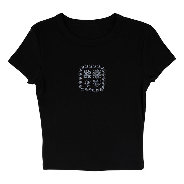 santa cruz skateboards Strange Heart Womens Santa Cruz Crop T-Shirt