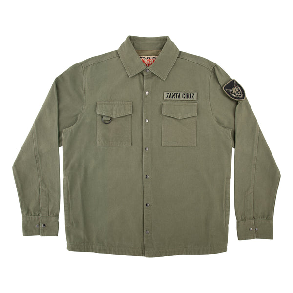 santa cruz skateboards Stranger Things Crawl Mens Santa Cruz Military Jacket
