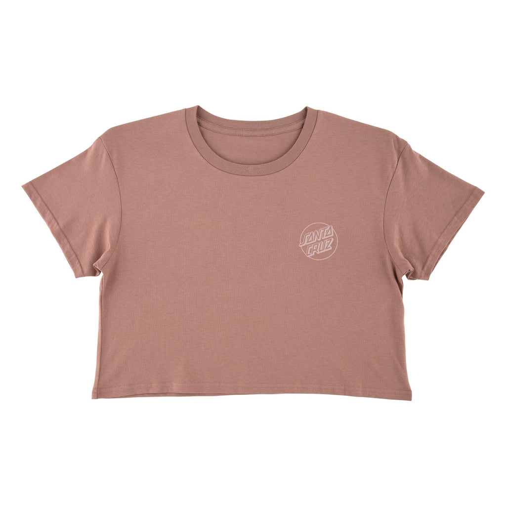 Santa Cruz Skateboards Tone Stamped Dot Womens Santa Cruz Crop T-Shirt