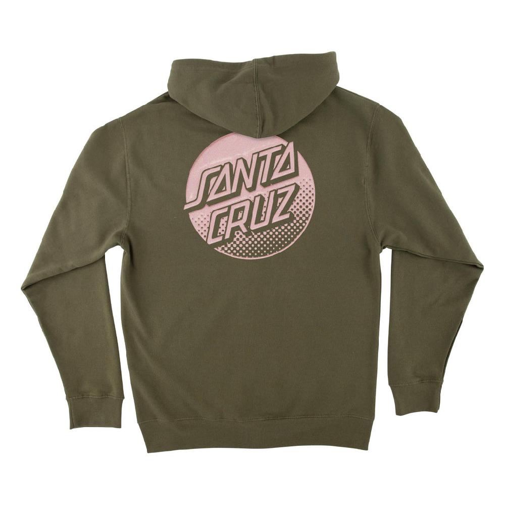 Santa Cruz Skateboards Tone Stamped Dot Womens Santa Cruz Zip Hoodie