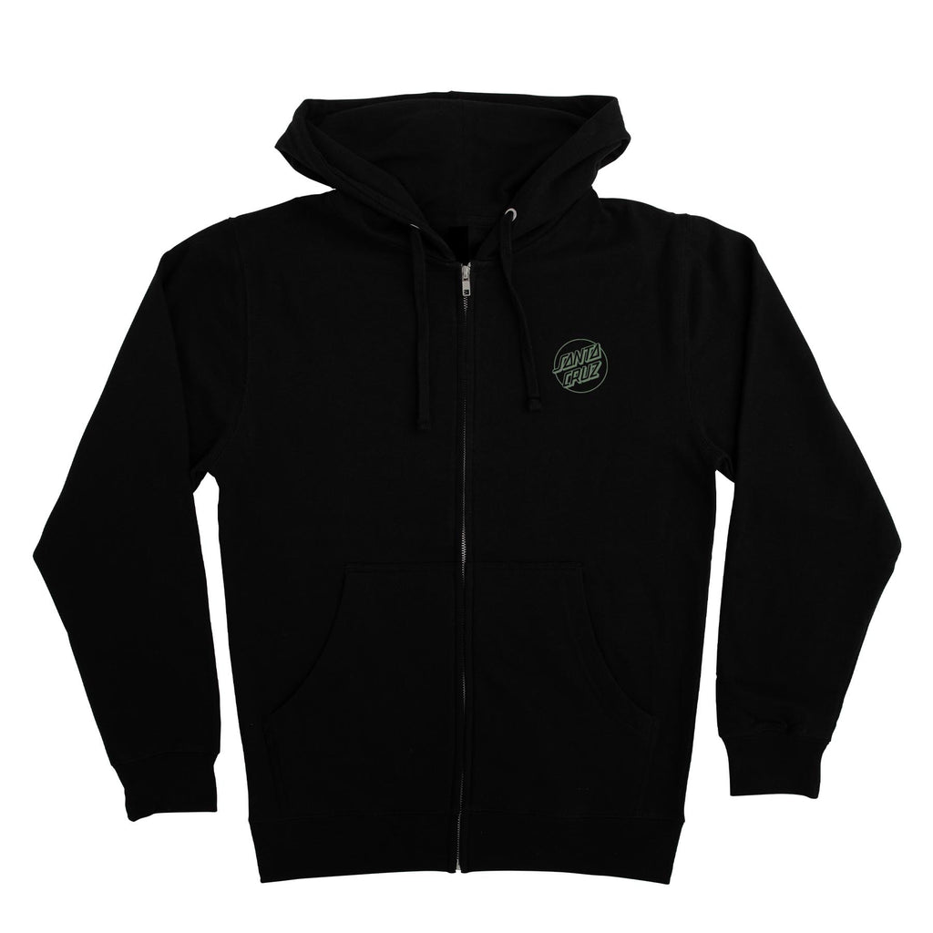 Santa Cruz Skateboards Tone Stamped Dot Womens Santa Cruz Zip Hoodie