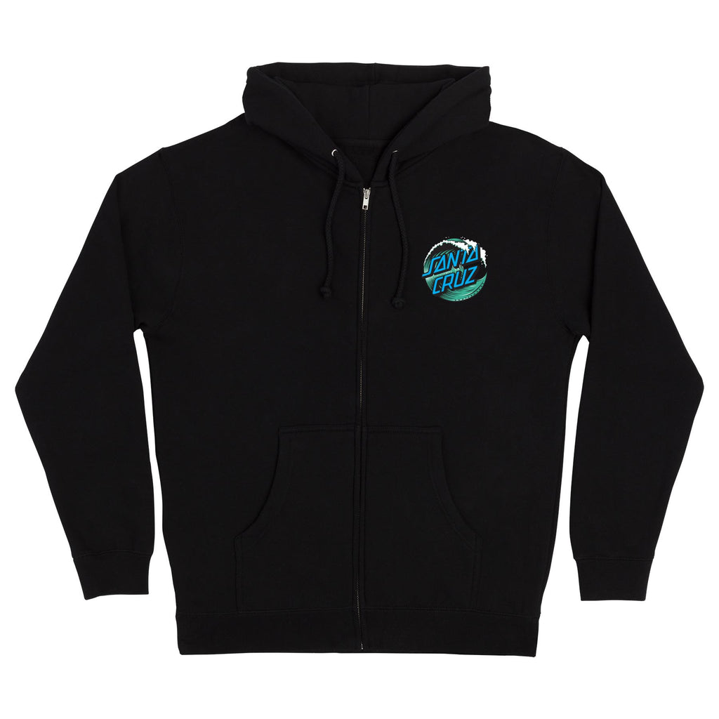 Santa Cruz Skateboards Wave Dot Mens Santa Cruz Zip Hoodie