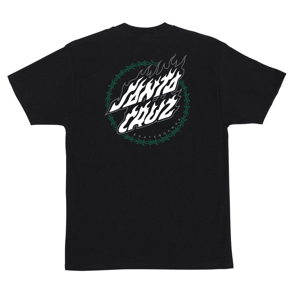 Santa Cruz Skateboards Wired Flame Dot Crackle Mens Santa Cruz T-Shirt