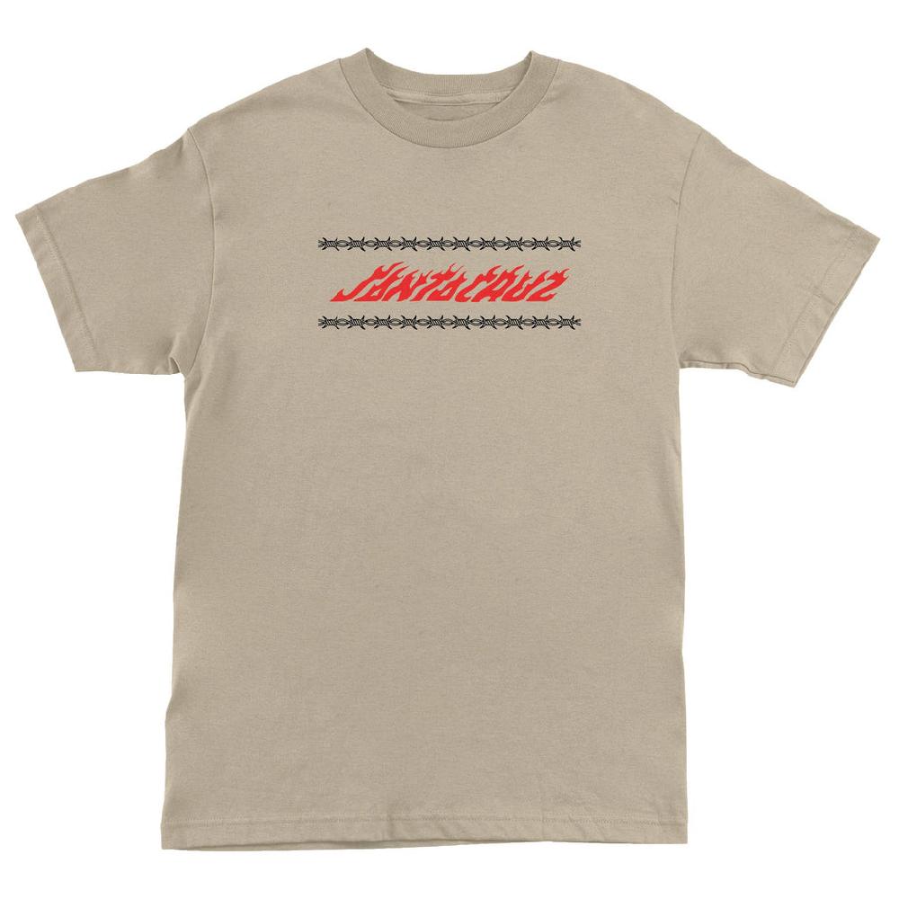 Santa Cruz Skateboards Wired Flame Dot Crackle Mens Santa Cruz T-Shirt