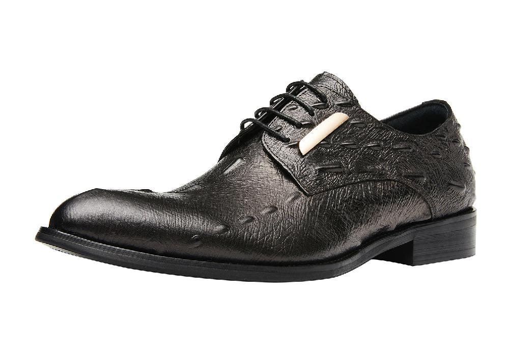 santimon Men's Alligator Wingtip Derby Formal Shoes