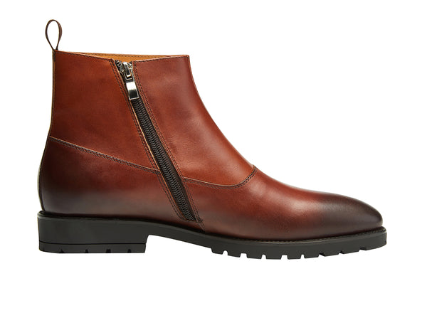 Santimon Men's Buckle Monk Strap Leather Western Boots
