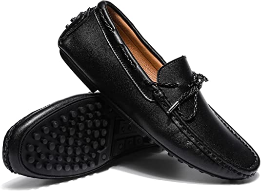 Santimon Men's Classic Bow Softsole Driving Moccasins Loafer
