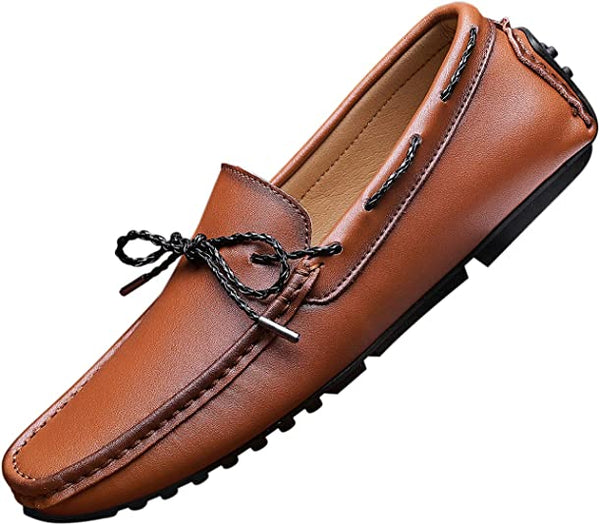 Santimon Men's Classic Bow Softsole Driving Moccasins Loafer