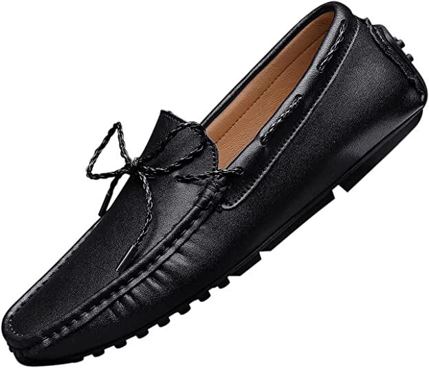 santimon Men's Classic Bow Softsole Driving Moccasins Loafer