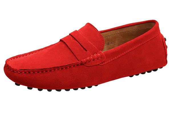 Santimon Men's Classic Suede Penny Driving Moccasins