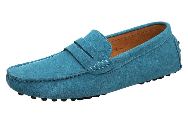 Santimon Men's Classic Suede Penny Driving Moccasins