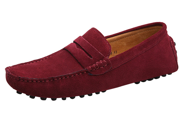 Santimon Men's Classic Suede Penny Driving Moccasins