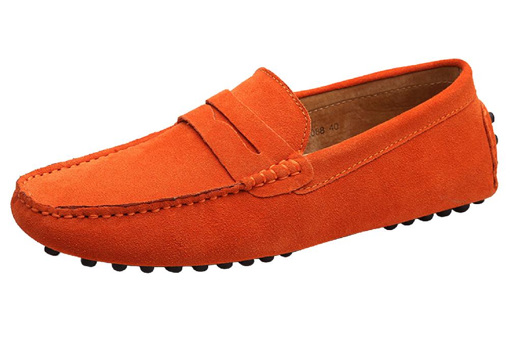 santimon Men's Classic Suede Penny Driving Moccasins