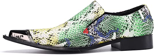 Santimon Men's Colorful Graphic Printed Western Loafers