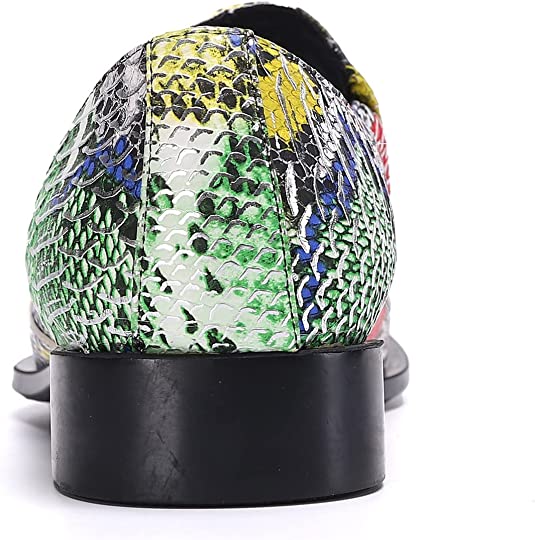 Santimon Men's Colorful Graphic Printed Western Loafers