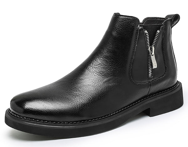 Santimon Men's Double Side Zipper Casual Dress Boots