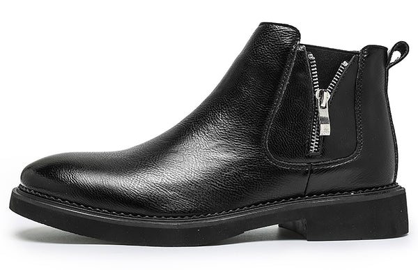 Santimon Men's Double Side Zipper Casual Dress Boots
